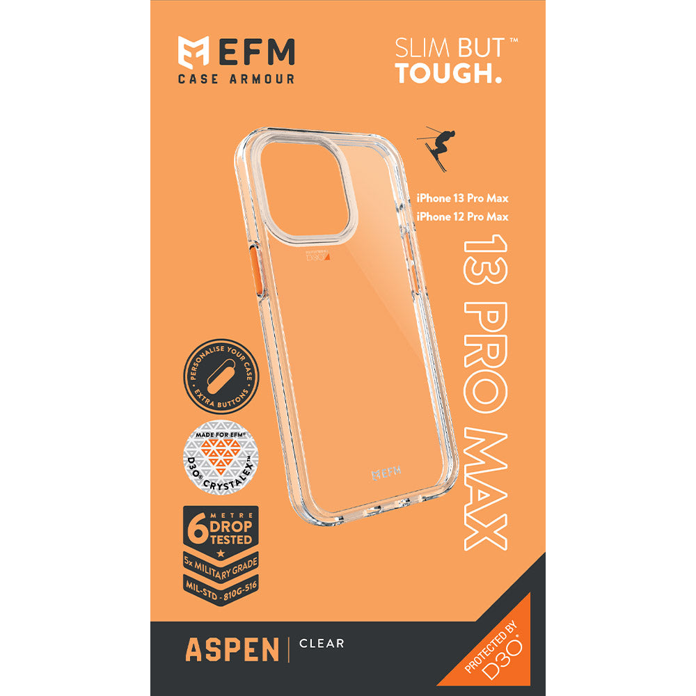 EFM Aspen Clear Phone Case For Apple iPhone 13 Pro Max 6.7