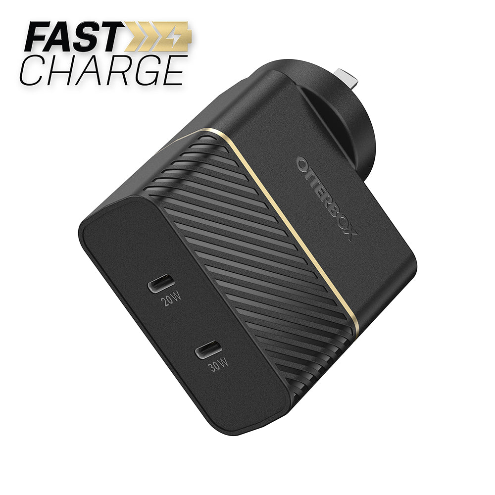 OtterBox USB-C Dual Port Wall Charger - 50W Fast Charge - Kixup Repairs