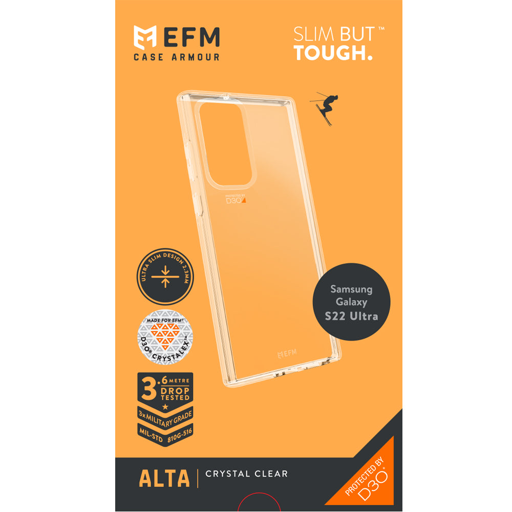 EFM Alta Clear Phone Case For Samsung Galaxy S22 Ultra (6.8") with Afterpay Zip Humm and more available Australia wide