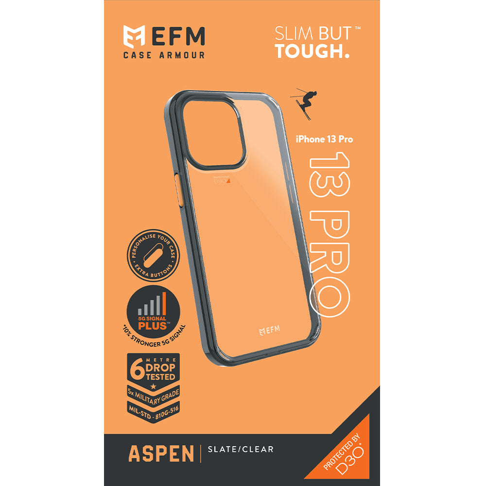 EFM Aspen Clear Phone Case with D3O 5G Signal Plus For Apple